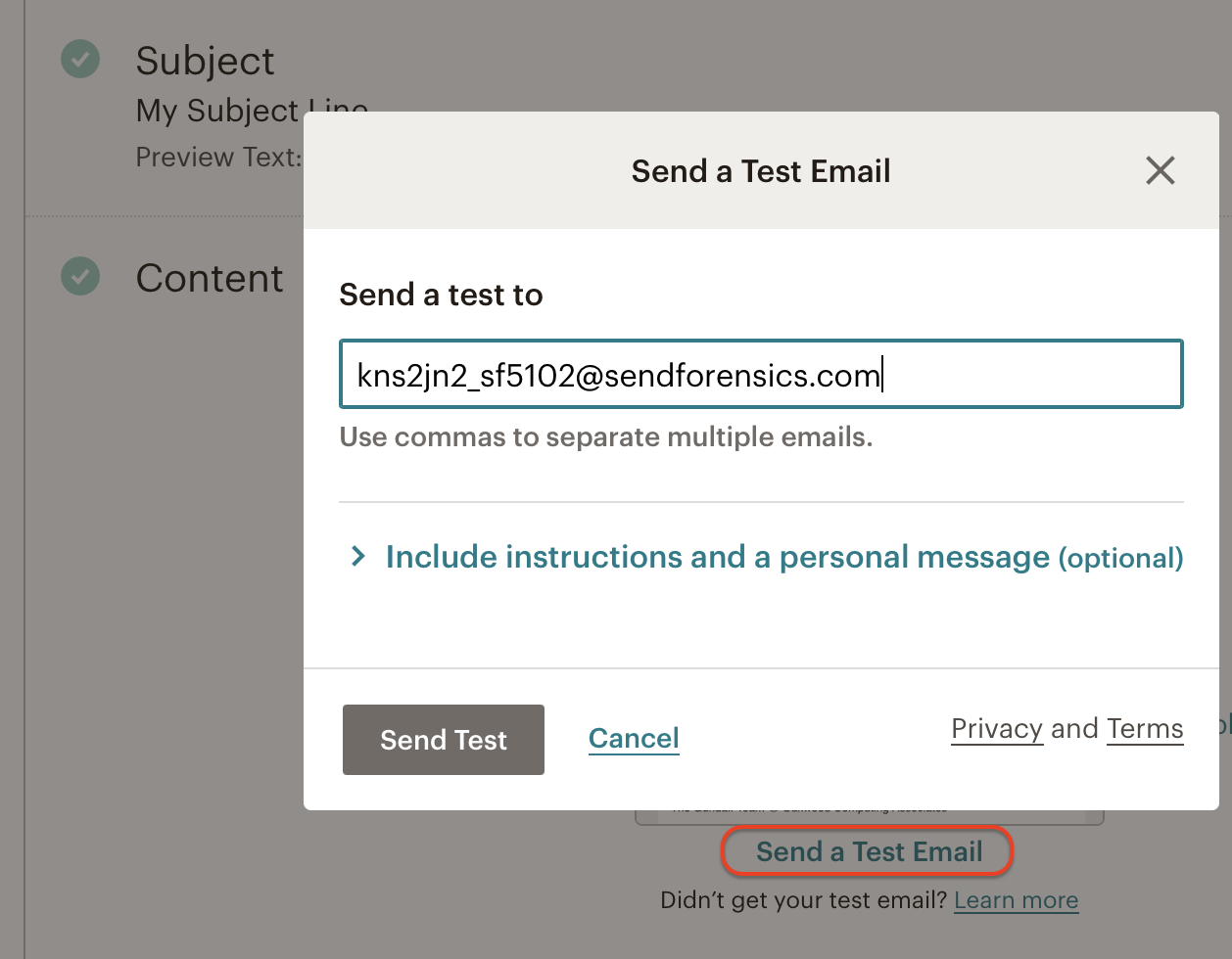 Pre-emptive testing