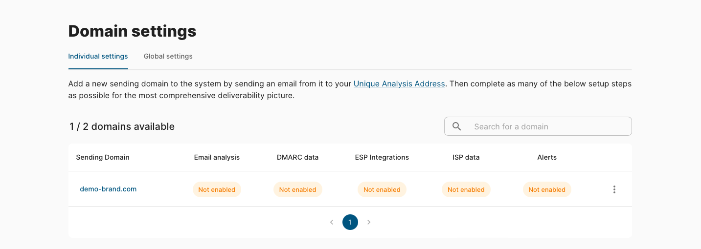 domain settings