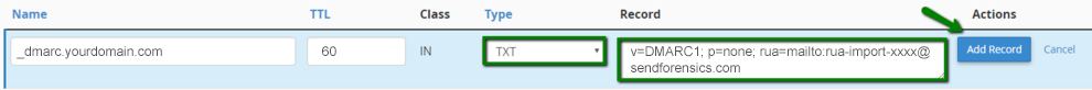 Add DMARC record
