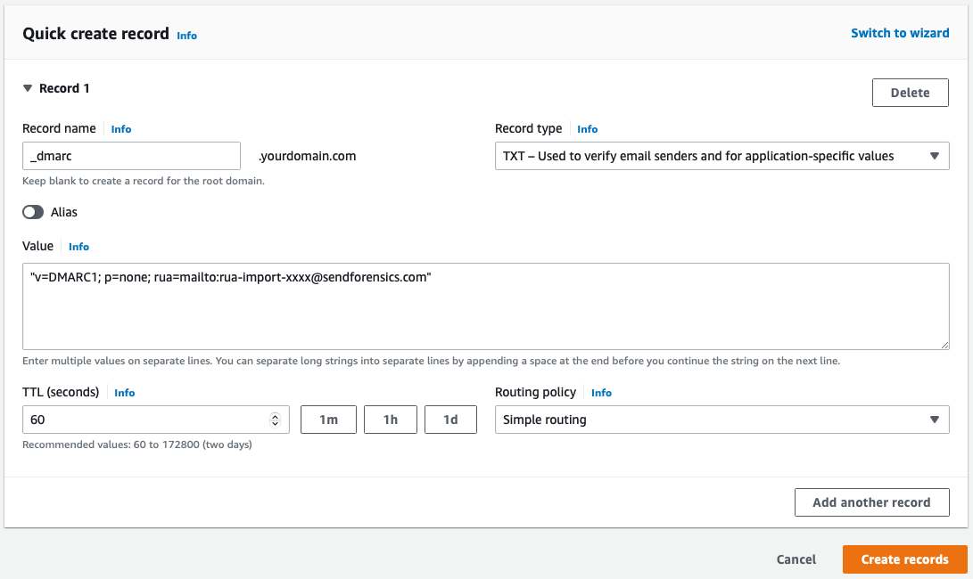Add DMARC record