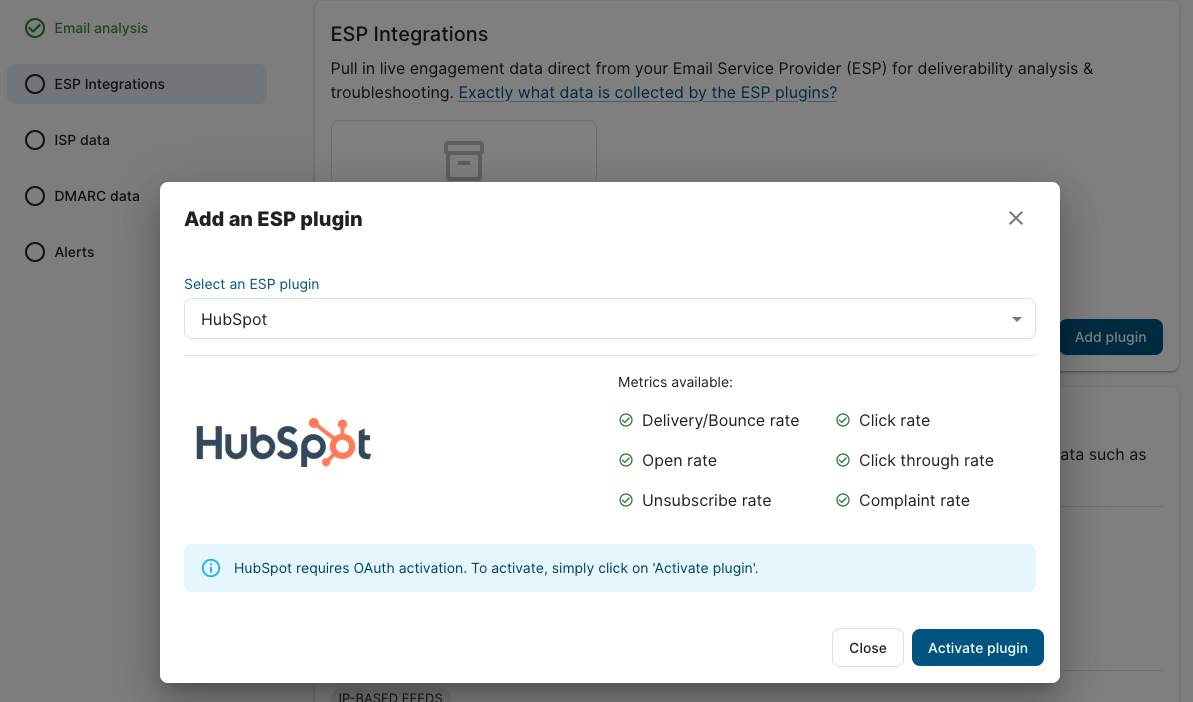 Activate plugin